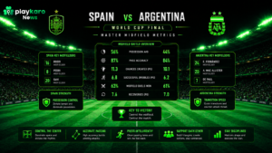Spain vs Argentina FIFA World Cup 2026 Final featuring midfield battle and tactical formations.