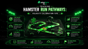 Hamster Run gameplay showing pathway navigation, obstacle patterns, and velocity control techniques for smoother runs on Playkaro